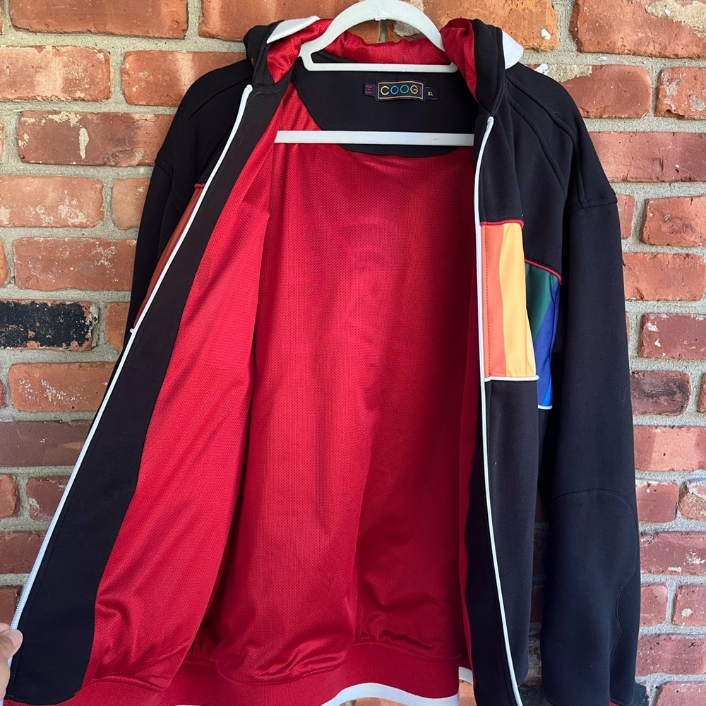 COOGI Black Zip Up Hoodie with Multicolor Patch - Picture 9 of 9
